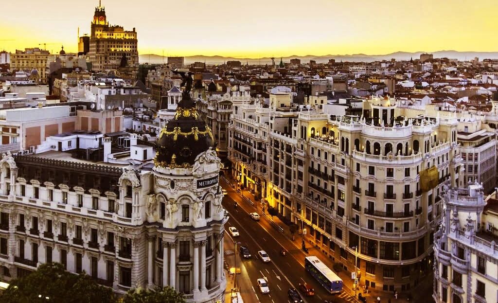 Madrid City Sunset